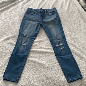 Express jeans jeggings, size 6s, medium wash color